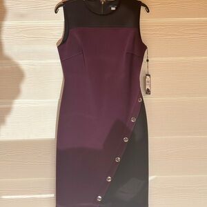 Elegant Purple and Black Dress